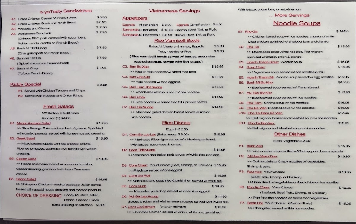 Menu Frosty's Caffè - Metairie-1